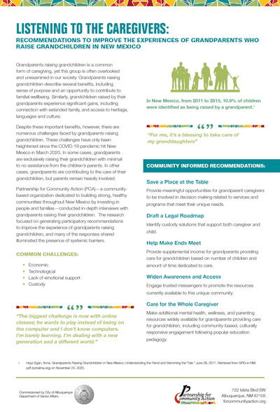 Featured image for “Listening to the caregivers: Recommendations to improve the experiences of grandparents who raise grandchildren in New Mexico”