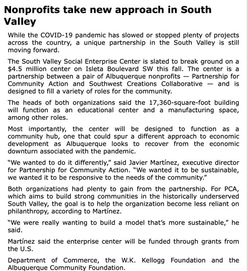 Featured image for “Nonprofits take new approach in South Valley — Albuquerque Journal”
