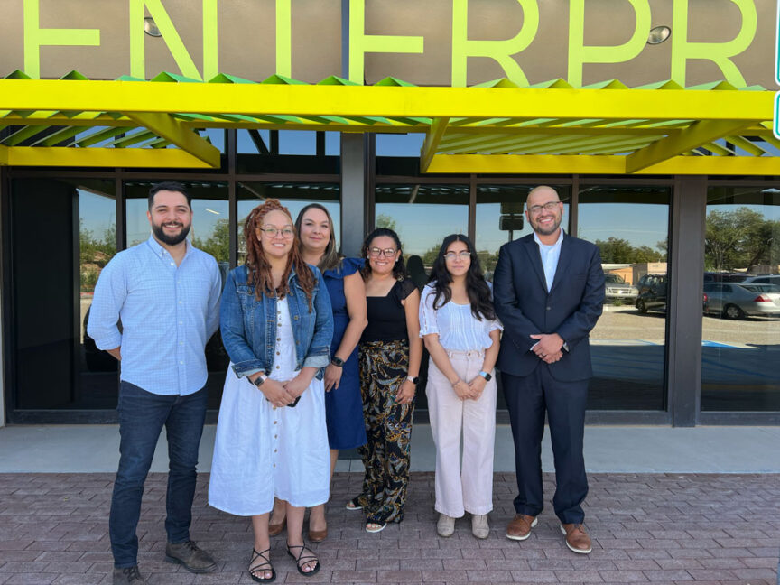 PCA Team in front of Enterprise Center