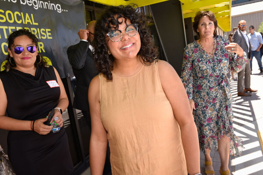 Nichelle at PCA's Social Enterprise Center grand opening